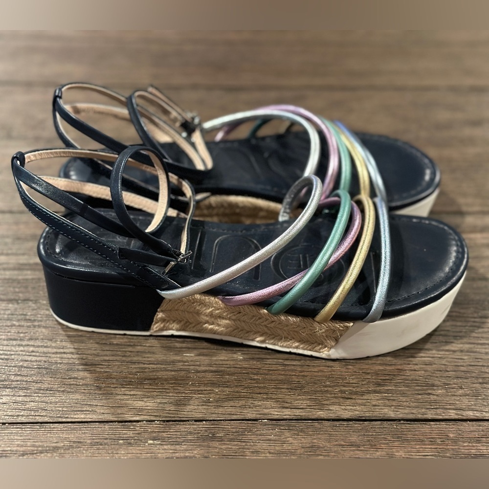 Louise et Cie Lo-Bimo Platform Strappy Leather Sandals, Sz 7